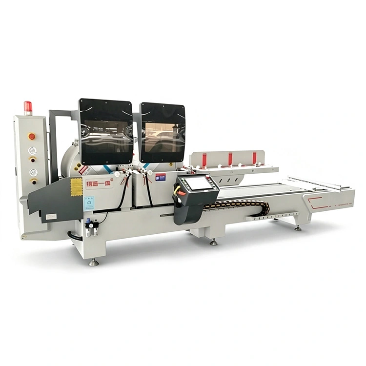 เลื่อยตัด CNC สองหัวสำหรับการตัด 45° และ 90°